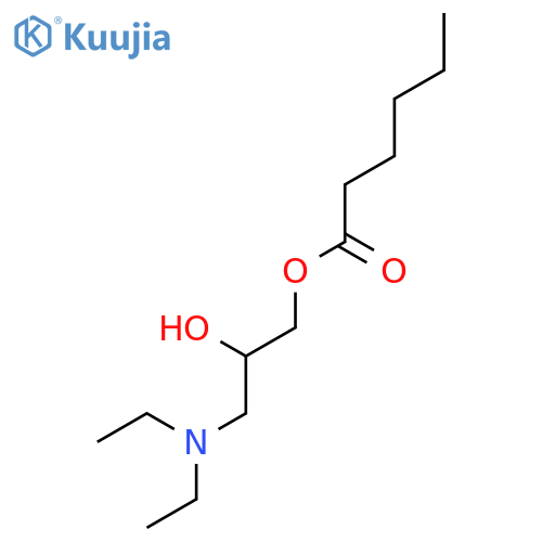 Hexanoic acid, 3-(diethylamino)-2-hydroxypropyl ester structure