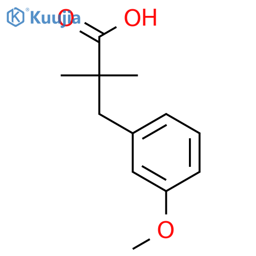 3-(3-methoxyphenyl)-2,2-dimethylpropanoic acid structure
