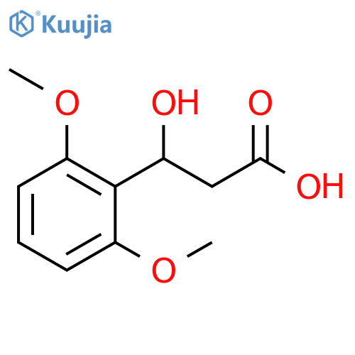 3-(2,6-dimethoxyphenyl)-3-hydroxypropanoic acid structure
