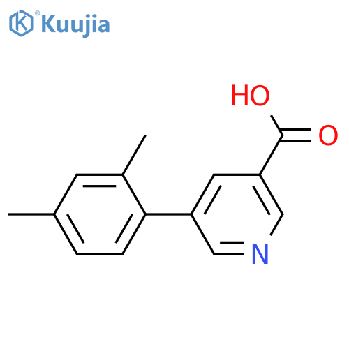 5-(2,4-dimethylphenyl)pyridine-3-carboxylic acid structure
