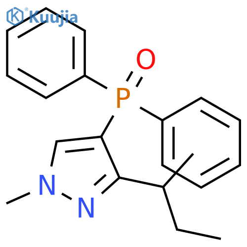 1H-Pyrazole, 4-(diphenylphosphinyl)-1-methyl-3-(1-methylpropyl)- structure