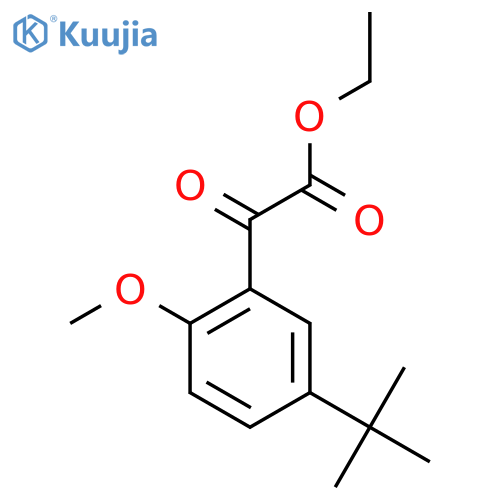 Ethyl 2-(5-(t-butyl)-2-methoxyphenyl)-2-oxoacetate structure