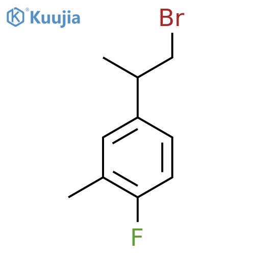 4-(1-Bromopropan-2-yl)-1-fluoro-2-methylbenzene structure