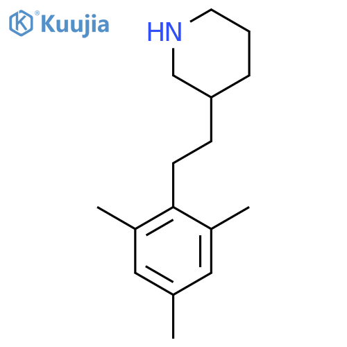 3-2-(2,4,6-trimethylphenyl)ethylpiperidine structure