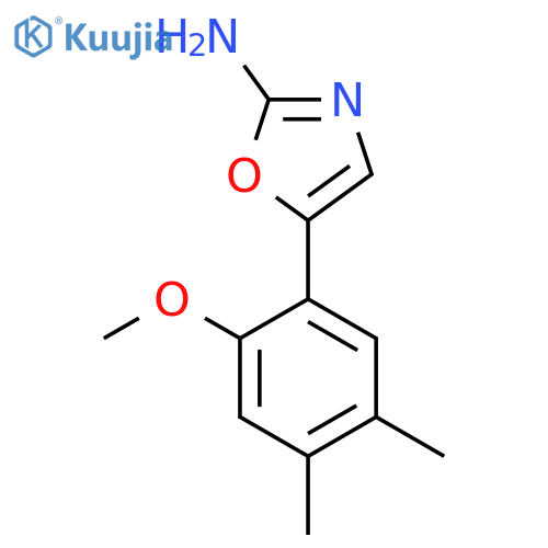 5-(2-methoxy-4,5-dimethylphenyl)-1,3-oxazol-2-amine structure