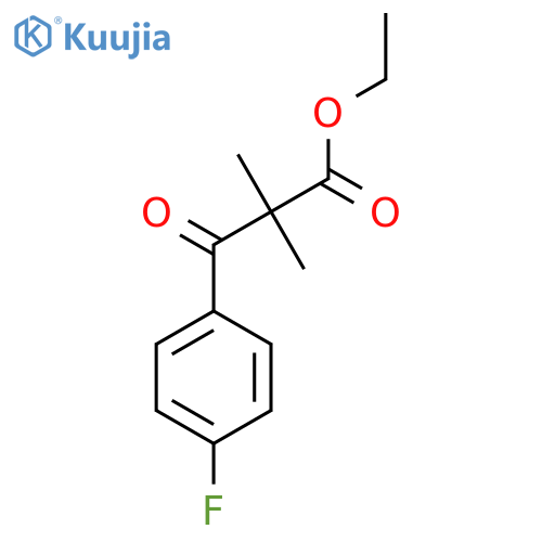 ethyl 3-(4-fluorophenyl)-2,2-dimethyl-3-oxopropanoate structure