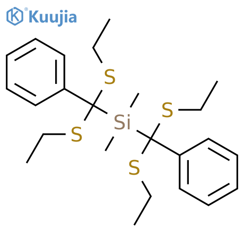 Silane, bis[bis(ethylthio)phenylmethyl]dimethyl- structure