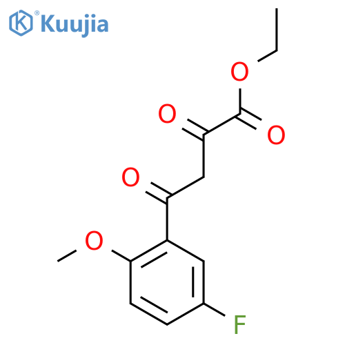Ethyl 4-(5-fluoro-2-methoxyphenyl)-2,4-dioxobutanoate structure