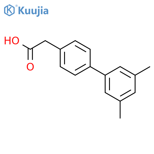 4-(3,5-Dimethylphenyl)phenylacetic acid structure