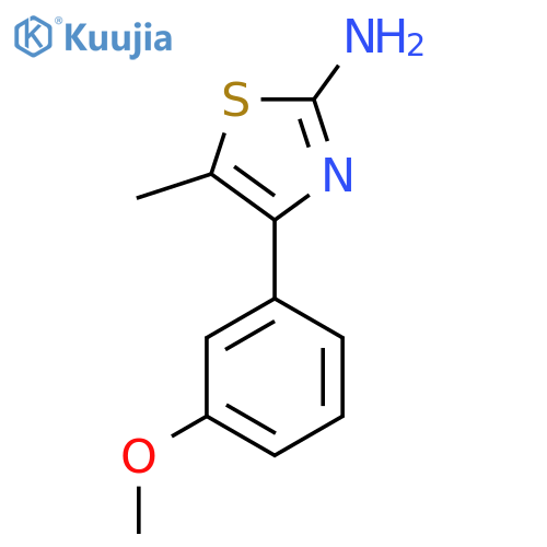 4-(3-Methoxy-phenyl)-5-methyl-thiazol-2-ylamine structure