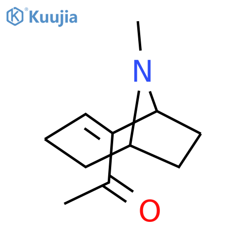 Ethanone,1-(9-methyl-9-azabicyclo[4.2.1]non-2-en-2-yl)-, (1R)- (9CI) structure