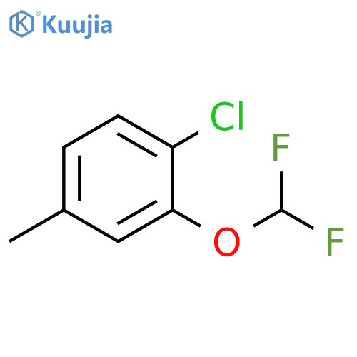 1-chloro-2-(difluoromethoxy)-4-methylbenzene structure