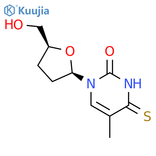 Thymidine,3'-deoxy-4-thio- (9CI) structure