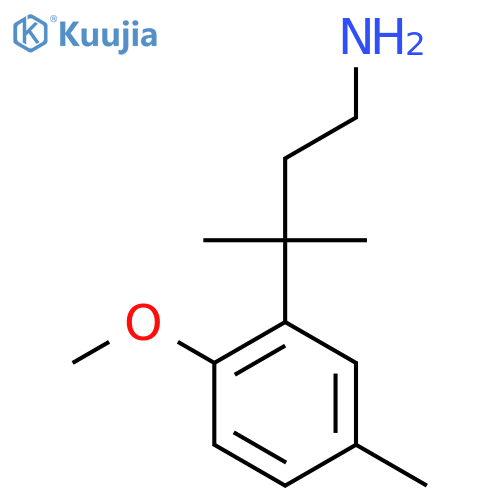 3-(2-methoxy-5-methylphenyl)-3-methylbutan-1-amine structure