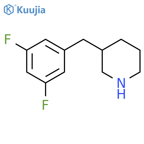 3-(3,5-Difluorophenyl)methylpiperidine structure