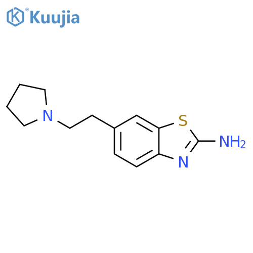6-[2-(pyrrolidin-1-yl)ethyl]-1,3-benzothiazol-2-amine structure