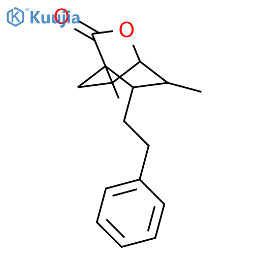 2-Oxabicyclo[2.2.2]octan-3-one, 4,6-dimethyl-5-(2-phenylethyl)- structure