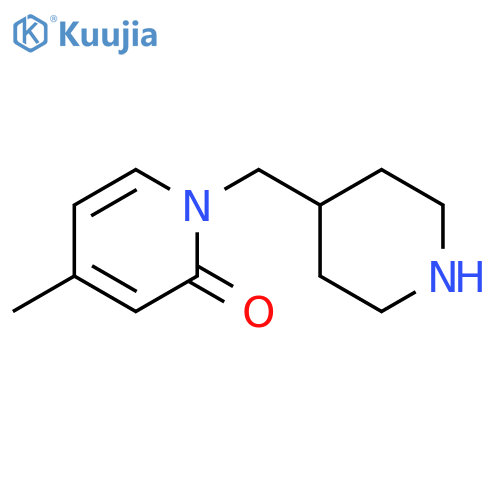 4-methyl-1-(piperidin-4-ylmethyl)pyridin-2(1H)-one structure