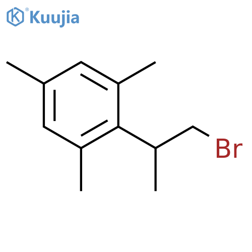2-(1-bromopropan-2-yl)-1,3,5-trimethylbenzene structure