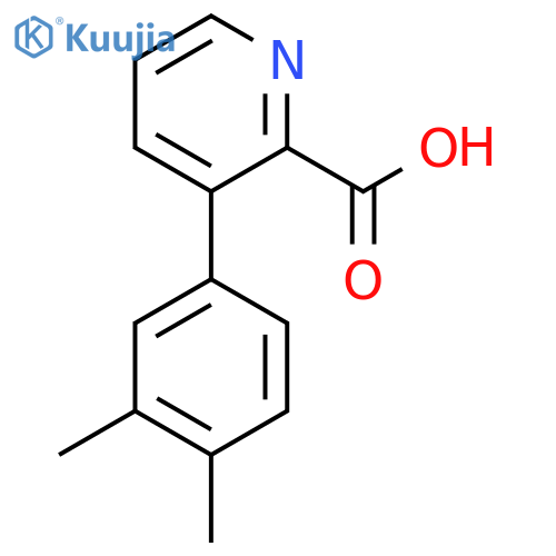3-(3,4-Dimethylphenyl)pyridine-2-carboxylic acid structure