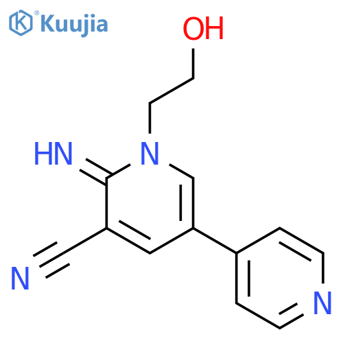 [3,4'-Bipyridine]-5-carbonitrile, 1,6-dihydro-1-(2-hydroxyethyl)-6-imino- structure