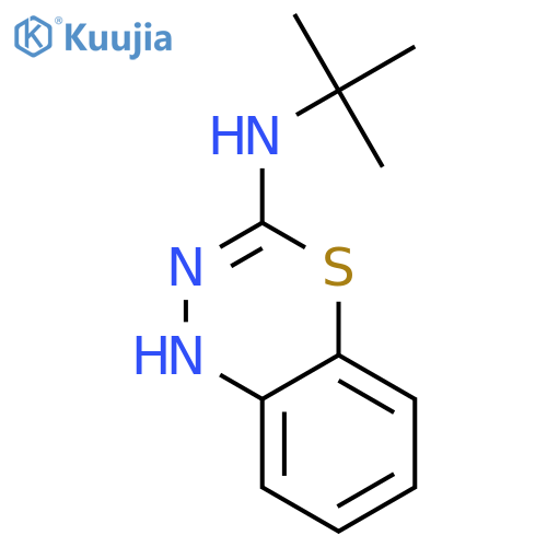 1H-4,1,2-Benzothiadiazin-3-amine, N-(1,1-dimethylethyl)- structure