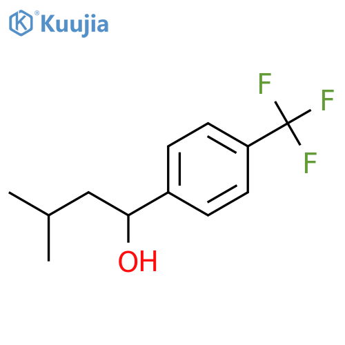 3-Methyl-1-(4-(trifluoromethyl)phenyl)butan-1-ol structure