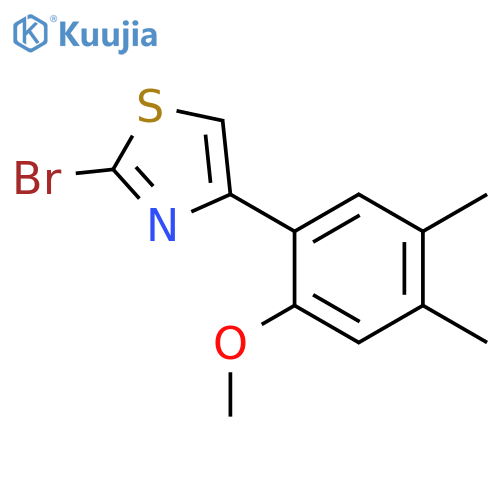 2-Bromo-4-(2-methoxy-4,5-dimethylphenyl)thiazole structure