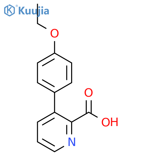 3-(4-Ethoxyphenyl)pyridine-2-carboxylic acid structure