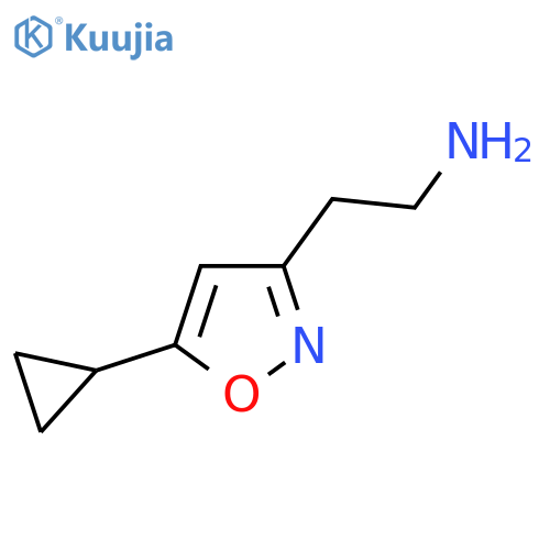 2-(5-Cyclopropyl-1,2-oxazol-3-yl)ethan-1-amine structure