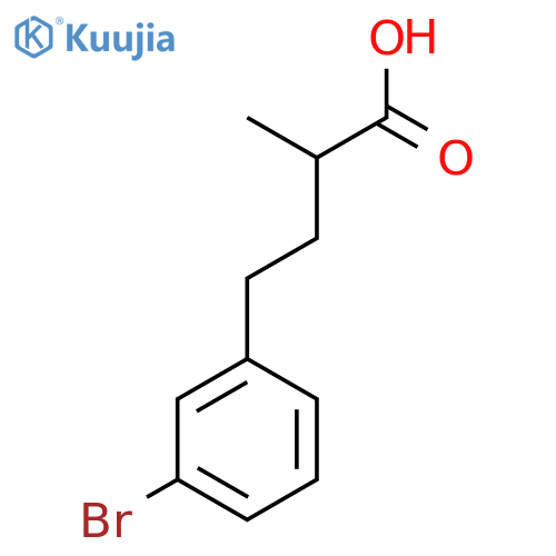 4-(3-bromophenyl)-2-methylbutanoic acid structure