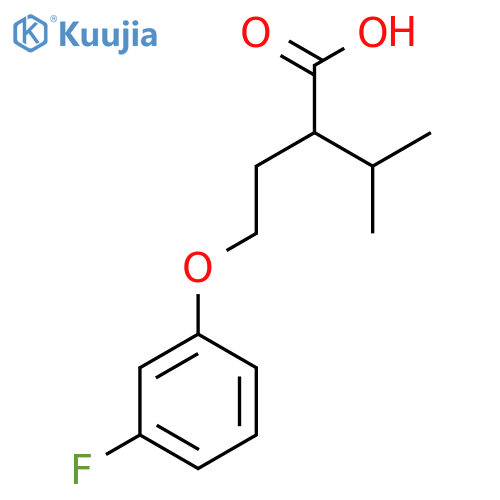 2-2-(3-fluorophenoxy)ethyl-3-methylbutanoic acid structure