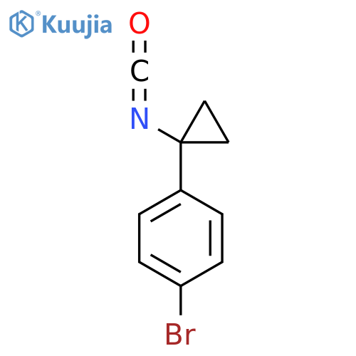 1-bromo-4-(1-isocyanatocyclopropyl)benzene structure