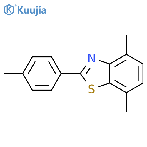 Benzothiazole, 4,7-dimethyl-2-(4-methylphenyl)- structure