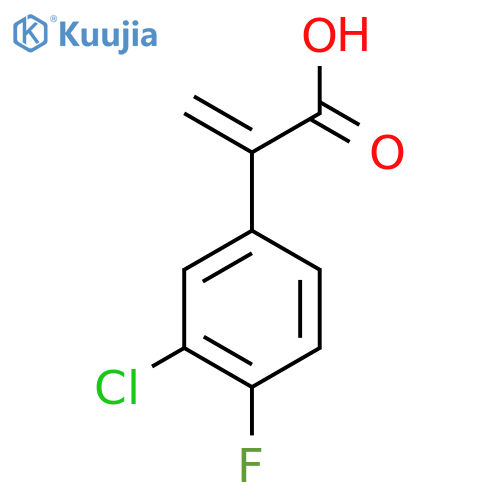 2-(3-Chloro-4-fluorophenyl)prop-2-enoic acid structure