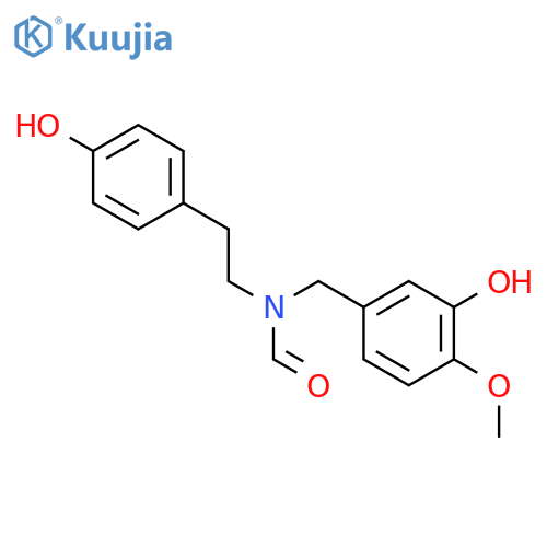 N-(p-Hydroxyphenethyl)-N-(3-hydroxy-4-methoxybenzyl)formamide structure