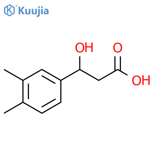 3-(3,4-dimethylphenyl)-3-hydroxypropanoic acid structure