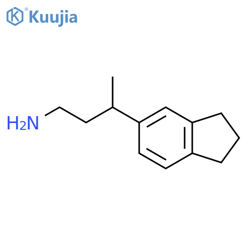 3-(2,3-dihydro-1H-inden-5-yl)butan-1-amine structure