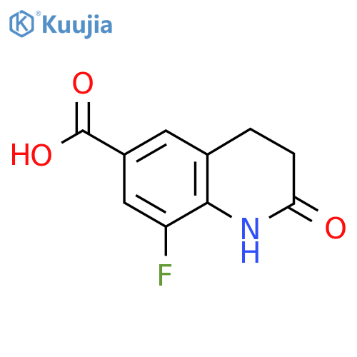 8-Fluoro-2-oxo-1,2,3,4-tetrahydroquinoline-6-carboxylic acid structure
