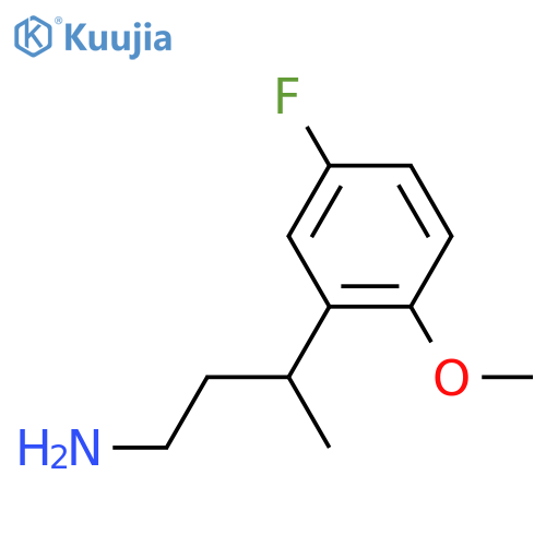3-(5-fluoro-2-methoxyphenyl)butan-1-amine structure