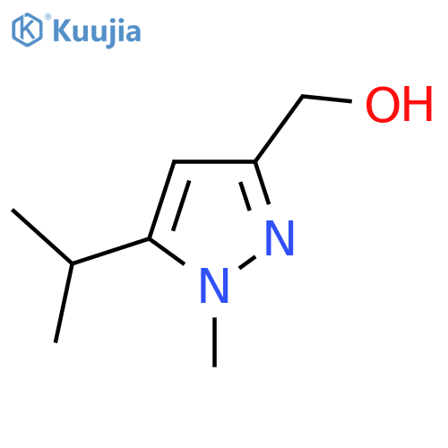 (5-isopropyl-1-methyl-pyrazol-3-yl)methanol structure