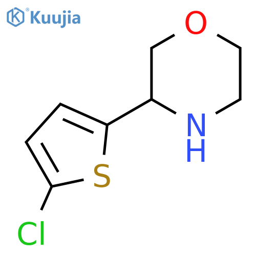 3-(5-chlorothiophen-2-yl)morpholine structure