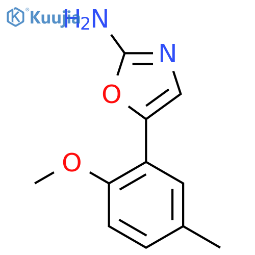 5-(2-methoxy-5-methylphenyl)-1,3-oxazol-2-amine structure