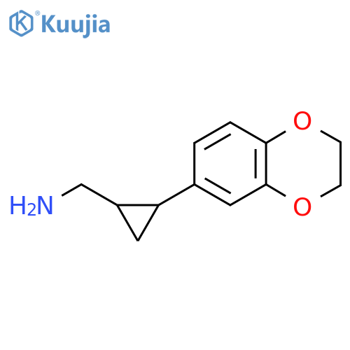 2-(2,3-dihydro-1,4-benzodioxin-6-yl)cyclopropylmethanamine structure
