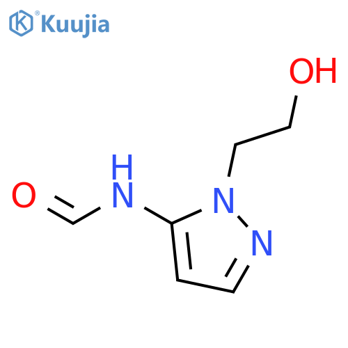 N-[2-(2-hydroxyethyl)pyrazol-3-yl]formamide structure