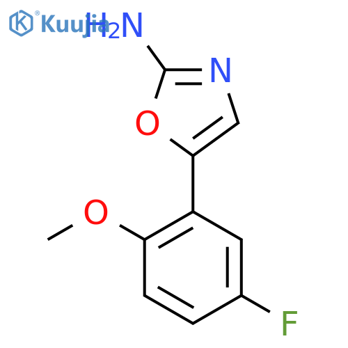 5-(5-fluoro-2-methoxyphenyl)-1,3-oxazol-2-amine structure