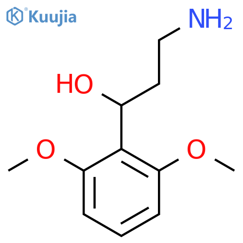 3-amino-1-(2,6-dimethoxyphenyl)propan-1-ol structure