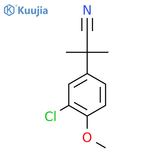 2-(3-Chloro-4-methoxyphenyl)-2-methylpropanenitrile structure