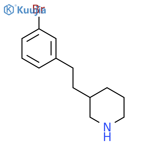 3-2-(3-bromophenyl)ethylpiperidine structure