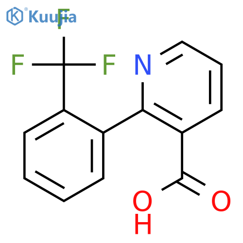 2-[2-(trifluoromethyl)phenyl]pyridine-3-carboxylic acid structure